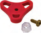 Red Emco Laundry Faucet Handle