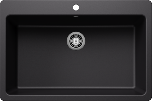 BLANCO LIVEN 33 SUPER SINGLE COAL BLACK SILGRANITE SINK