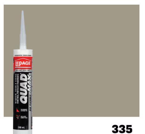 LePage Quad Max Window, Door & Siding Sealant Clay 335, 280 ml Cartridge, Pack of 1
