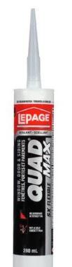 LePage Quad Max Window, Door & Siding Sealant Red 943, 280 ml Cartridge, Pack of 1
