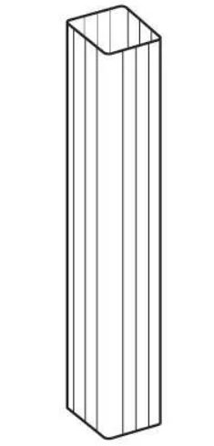 2.5"x2.5"-10' SQ DOWNSPOUT BLACK