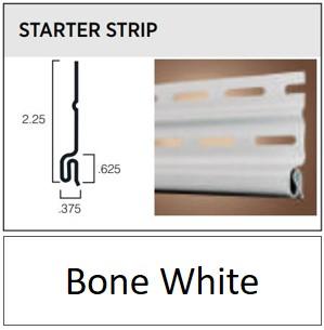 VINYL STARTER STRIP 12'- WHITE