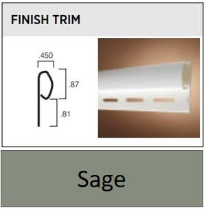 VINYL FINISH TRIM 12' SAGE