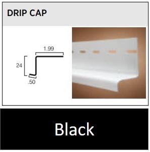 VINYL 1 1/4" DRIP CAP BLACK