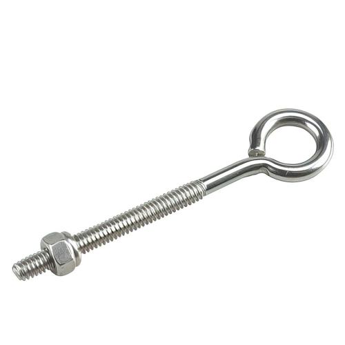 (R) EYE BOLT/W NUTS 1/4X4 SS