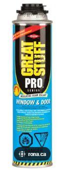 Dow GREAT STUFF PRO 217041 Insulating Foam Sealant, Yellow, 40 to 100 deg F, 20 oz Can