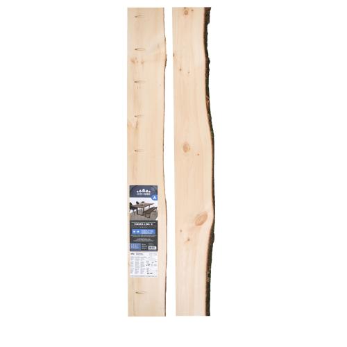 2"X8"X6' WHITE PINE SINGLE SIDE LIVE EDGE SLAB A