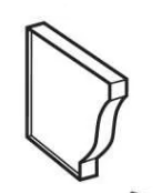 4" BROWN ALUM RH END CAP GUTTER