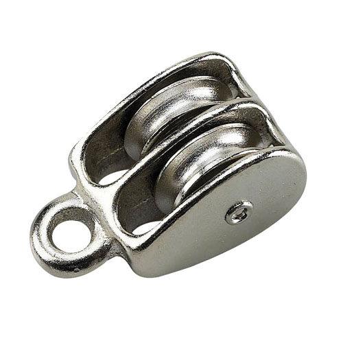 1" CHROME DOUBLE FIXED PULLEY (R