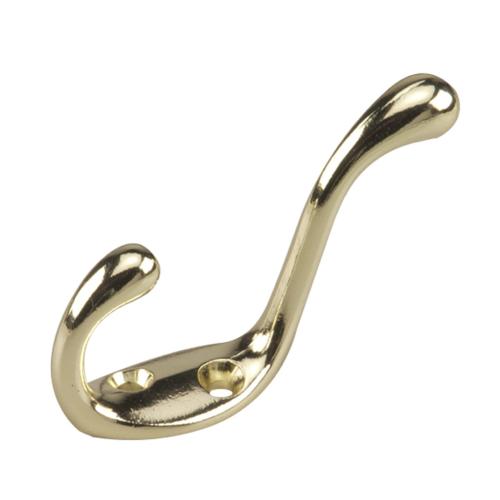 BRASS HEAVY COAT HOOK 3-1/2"