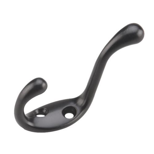 BLK HEAVY DUTY COAT HOOK 3-1/2