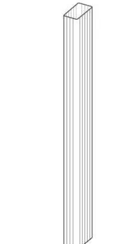 2X3-10' WHITE ALUMINUM DOWNPIPE