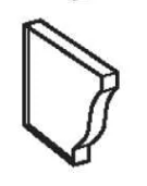 5" END CAP RH BLACK LOW GLOSS