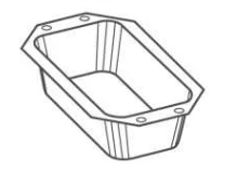 B DROP OUTLET 2 X 3 MILL ALUMINUM GUTTER