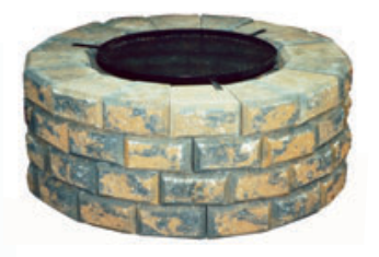 FIREPIT KIT EASY STACK TAN/CHAR