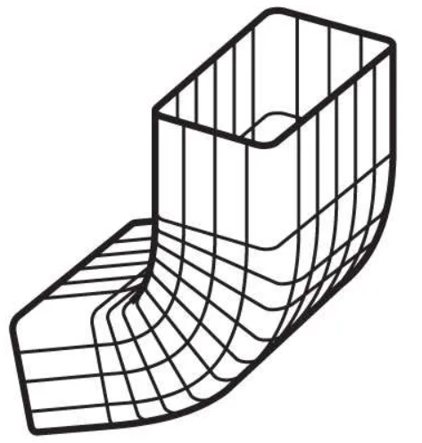 2X3" WHITE ALUMINUM A ELBOWS