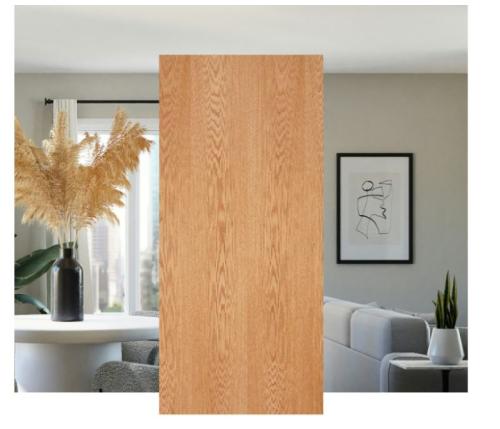 2'8" X 6'8" RED OAK EASY IN