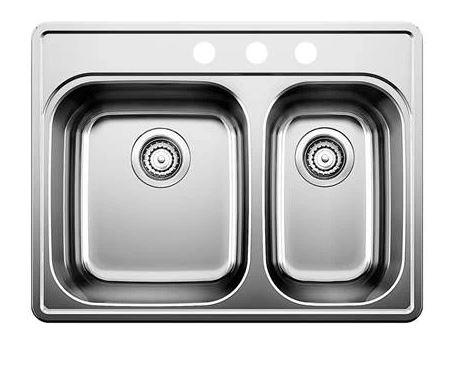 BLANCO ESSENTIAL 1-1/2 SS 3-HOLE KITCHEN SINK