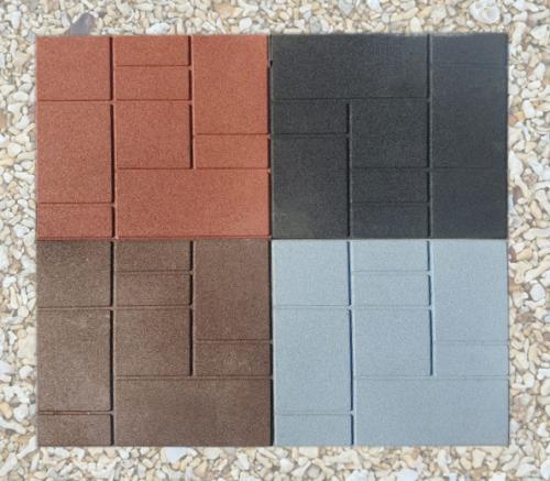 SHERCOM 24x24 BLACK RUBBER TILE