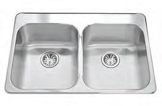 QDL2031-8-3 KINDRED DOUBLE BOWL SINK 20X31X8 EZ TORQUE
