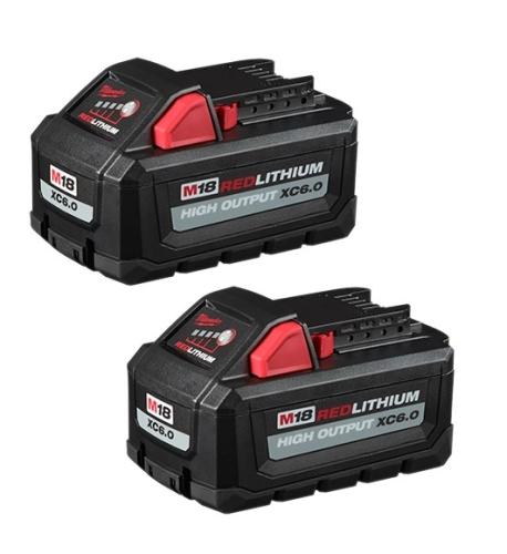 MILWAUKEE M18 6.0 BATTERY 2PK