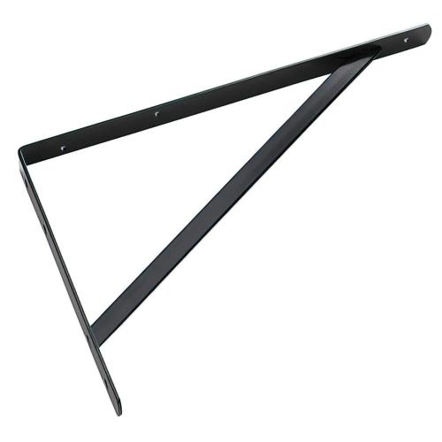BLACK HDUTY SHELF BRACKET 16" (R)