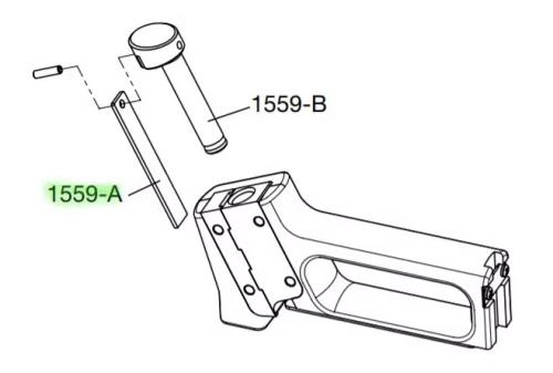 Crain close to wall staple tool