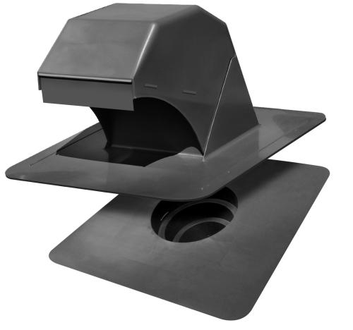 GOOSENECK BATHROOM VENT BLACK 5"