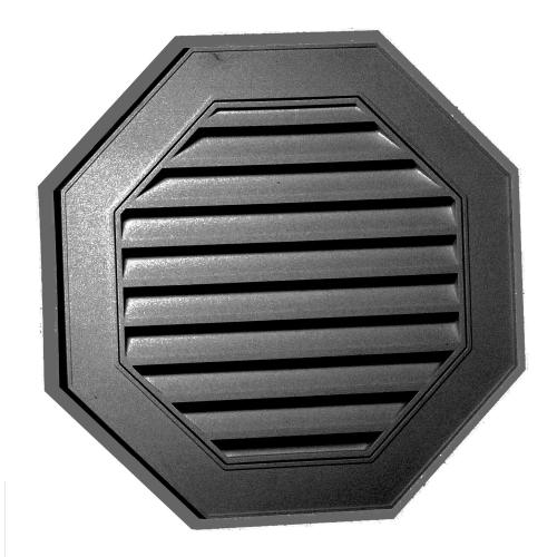 19"x19" OCTAGON GABLE VENTS BLK