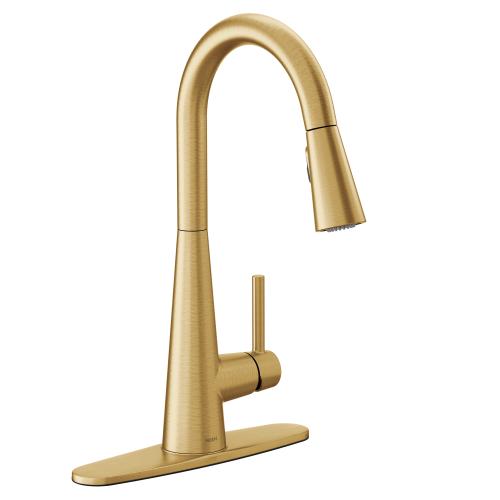 MOEN SLEEK P/D KITCHEN GOLD FAUCET