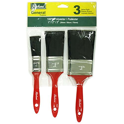 3-PIECE STRAIGHT PAINT BRUSH SET