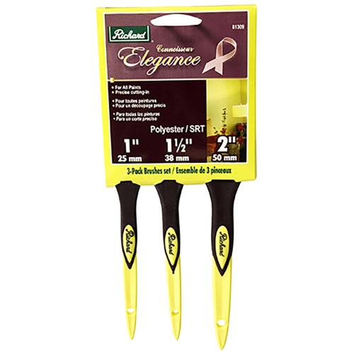 3 PC. CONNOISSEUR ELEGANCE BRUSH SET 1'' & 1 1/2'' 2"