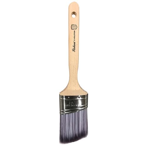 2 1/2" E-VOLUTION ANGULAR SASH OVAL PAINT BRUSH SRT FILAMENT WOOD HANDLE