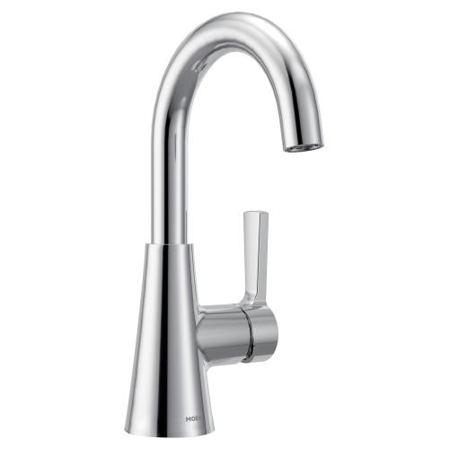 MIKAH? CHROME ONE-HANDLE HIGH ARC BATHROOM FAUCET