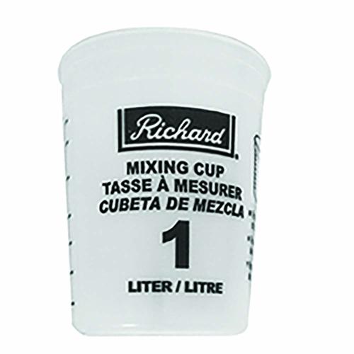 REUSABLE MIXING CUP WHITE 1L/34OZ CALIBRATED