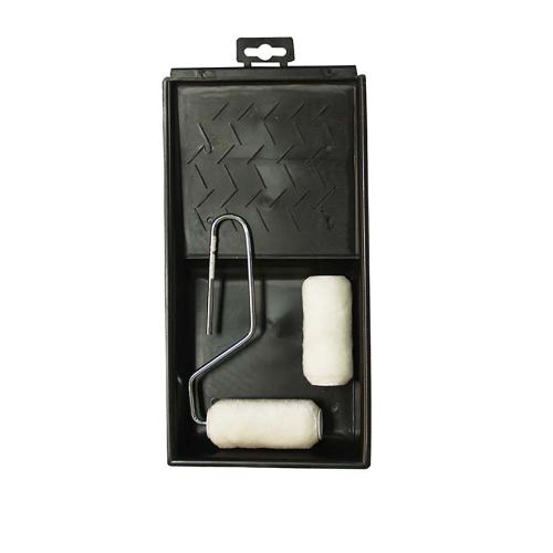 TRAY WITH LID + PLASTIC FRAME + 3'' FOAM ROLLER COVER / 75MM