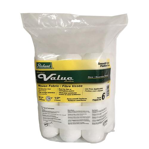 VALUE SERIES WOVEN LINT FREE ROLLER 1/2" 6PK