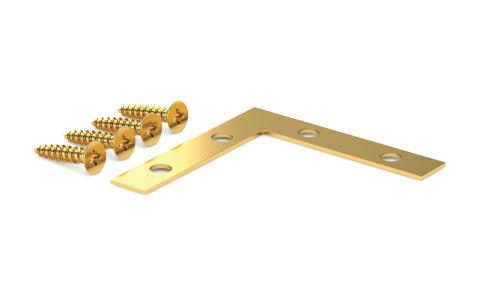 BRASS FLAT CORNER IRON 2X3/8