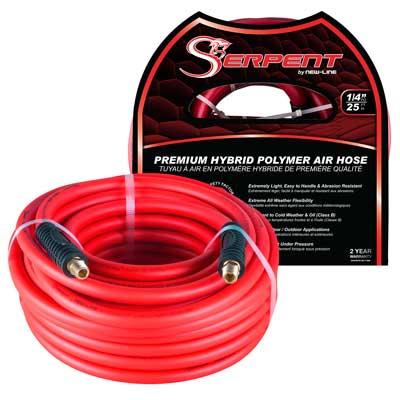 3/8" X 100FT RED SERPENT w/3/8" NPT SPRING & AUTOMOTIVE QC