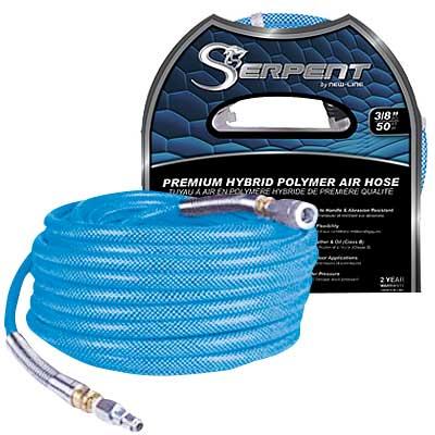 1/4" X 100FT ORANGE SERPENT AIR HOSE w/1/4" MALE NPT CRIMP