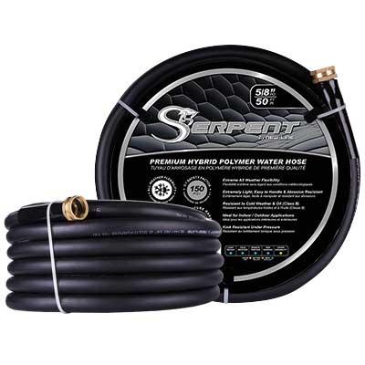 5/8"X50FT BLACK SERPENT GARDEN HOSE 150 PSI