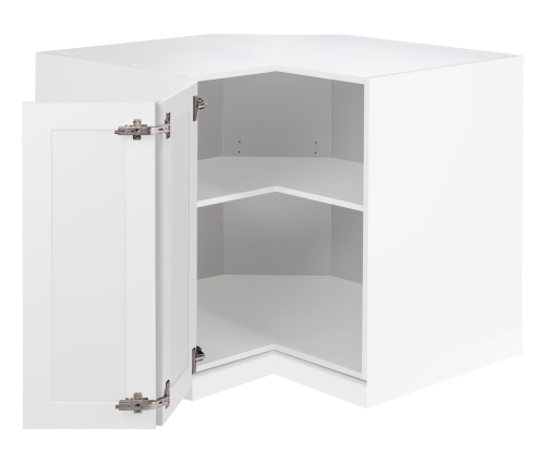 33" (OW)BASE CORNER CABINET   STOCK WHITE SHAKER (KD UNIT)
