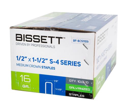 Bissett Staple 1/2 x 1 1/2" 10 000/PK 16S4