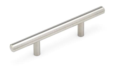 BAR PULL 76MM BRUSHED NICKEL (R)