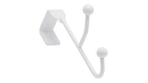 WHITE-OVER DOOR DBL HOOK (R)
