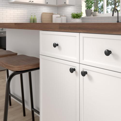 METAL KNOB 30MM 8/32 MTT BLK (R)