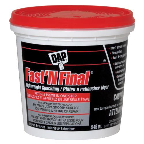 FAST 'N FINAL® Lightweight Spackling – White, 946 mL