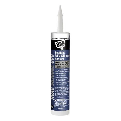HVAC PROFESSIONAL 100% RTV Silicone Sealant – Clear, 300 mL