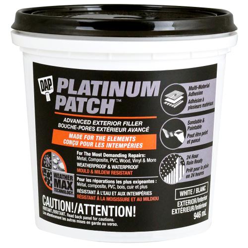 PLATINUM PATCH™ Advanced Exterior Filler – White, 946 mL