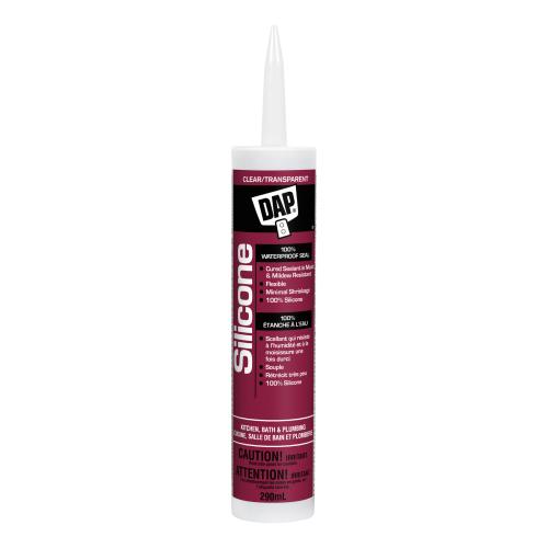 100% Silicone Kitchen, Bath & Plumbing Sealant – Clear, 290 mL